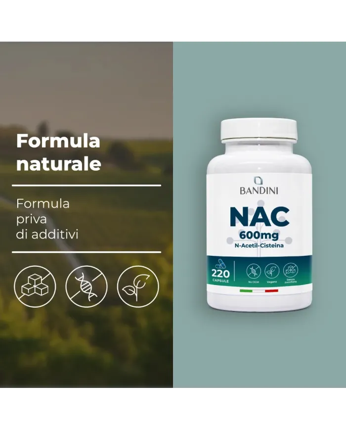 NAC N-Acetil-Cisteina 600mg - 220 Capsule